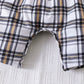 Plaid Square Neck Bow Detail Jumpsuit