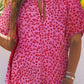 Leopard Print Tie Neck Dress