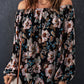 Floral Off-Shoulder Balloon Sleeve Blouse