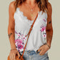 Floral Lace Trim Adjustable Strap Cami