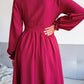 Deep V Puff Sleeve Ruched Mini Dress