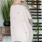 Jade By Jane Full Size Floral Striped V-Neck Slit Tunic Top