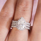 3-Piece 14K White Gold Pear Shape 2.5 Carat Moissanite Ring Set