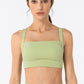 Open Back Pleated Detail Sports Bra
