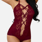 Black Strappy Lace Goth Teddy