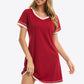 Contrast Trim V-Neck Night Dress