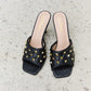 Forever Link Square Toe Quilted Mule Heels in Black