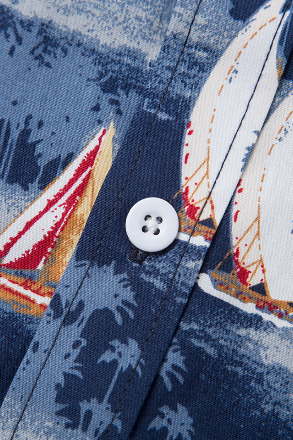 Printed Button-Up Vacation Shirt