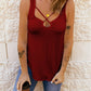 Strappy Gathered Detail Tank
