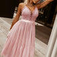 Lace Adjustable Spaghetti Strap Tiered Dress