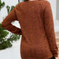 Texture Round Neck Long Sleeve Knit Top