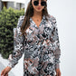 Floral Shirt and Shorts Set with Hair Scarf