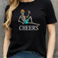 Simply Love Full Size CHEERS Graphic Cotton Tee