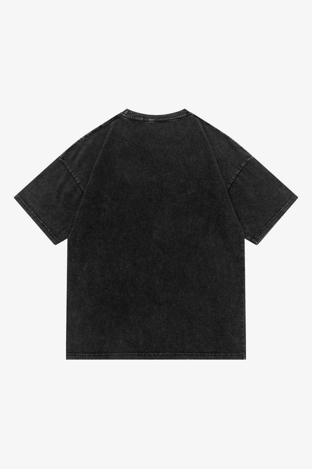 Full Size Slogan Graphic Dropped Shoulder Cotton Tee