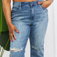 Judy Blue Becka Full Size Mid Rise Straight Jeans
