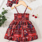 Baby Girl Printed Smocked Pinafore Skirt