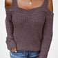Long Sleeve Cold Shoulder Sweater