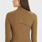 Zip Up Thumbhole Sleeve Sports Jacket with Pockets