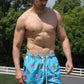Full Size Printed Drawstring Waist Swim Trunks
