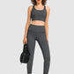 Mesh Panel Racerback Longline Sports Bra