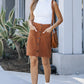 Buttoned Corduroy Mini Skirt