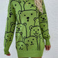 Bear Print Sweater Dress