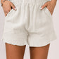 Elastic Waist Pocketed Shorts