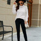 Cable-Knit Turtleneck Lantern Sleeve Sweater