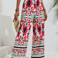 Printed High-Rise Wide Leg Pants