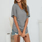 V-Neck Side Ruched Tee