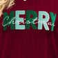Plus Size MERRY CHRISTMAS Round Neck Long Sleeve Top