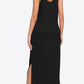 Split Spaghetti Strap Maxi Dress with Pockets
