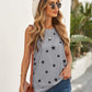 Star Print Tank with Slits