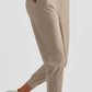 Elastic Waist Cropped Joggers with Side Pockets