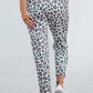Leopard Print Elastic Waist Jogger Pants