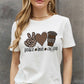 Simply Love Full Size PEACE  LOVE  COFFEE Graphic Cotton Tee