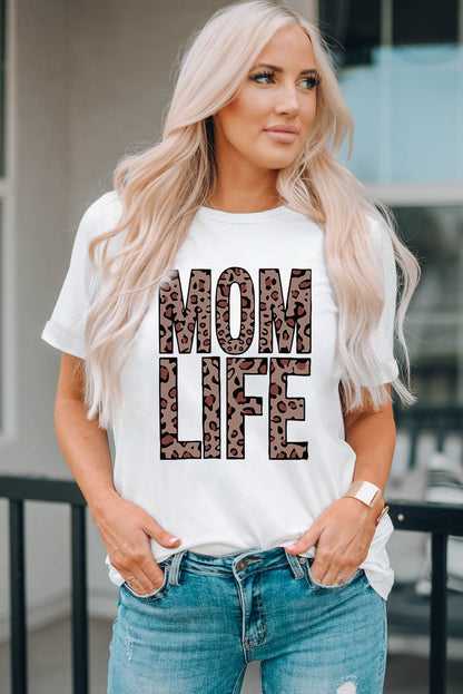 MOM LIFE Leopard Graphic Tee