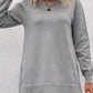 Round Neck Dropped Shoulder Sweater