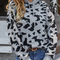 Leopard Drawstring Hooded Sweater