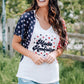 Stars and Stripes V-Neck Tee Shirt