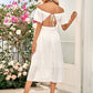 Off-Shoulder Tied Cutout Dress