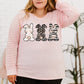 Plus Size Rabbit Graphic Long Raglan Sleeve Easter Tee