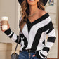 Color Block  Drop Shoulder Sweater