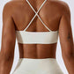 Cropped Halter Neck Sports Bra
