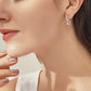 925 Sterling Silver Moissanite Double Hoop Earrings