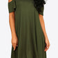 Cold-Shoulder Round Neck A-Line Dress