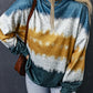 Leopard Tie-Dye Dropped Shoulder Sweatshirt