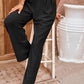 Pleated Detail Straight Leg Pants