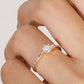 18K Gold 0.5 Carat Lab-Grown Diamond 6-Prong Ring