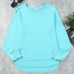 Side Slit Drop Shoulder Sweatshirt